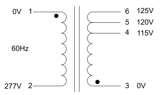 Schematic - Signal Transformer / Bel SLT Isolated 277V / 120V Step-Down Transformers